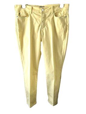 NYDJ Not Your Daughter's Jeans Clarissa Ankle Jeans Women's Size 16 Yellow 35x27
